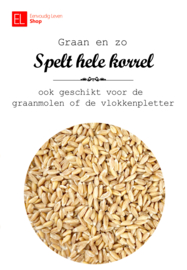 Spelt - hele korrel - ook voor de graanmolen  of vlokkenpletter - 1 kilo