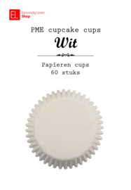 Cups - cupcake - wit - PME - 60 stuks