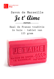 Savon de Marseille - 125 gram - Je t'Aime