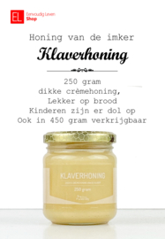 Honing van de imker - Klaverhoning - 250 gram