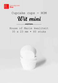 Cups - cupcake mini - House of Marie - Wit - 60 stuks