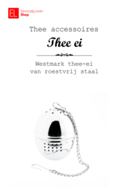 Thee-ei roestvrij staal 5 cm.