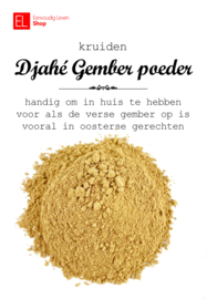 Kruiden - Gember (Djahé) - poeder - 75 gram