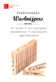 Wasknijpers - Traditioneel - 50 stuks - 72 mm lang