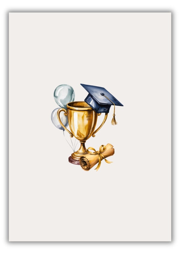 Wenskaart - Gouden beker - Joke Ontwerpt