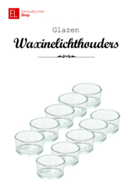 Waxinelichthouders - glas - 10 stuks