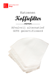 Koffiefilter - katoen - afvalvrij en GOTS certified - per stuk