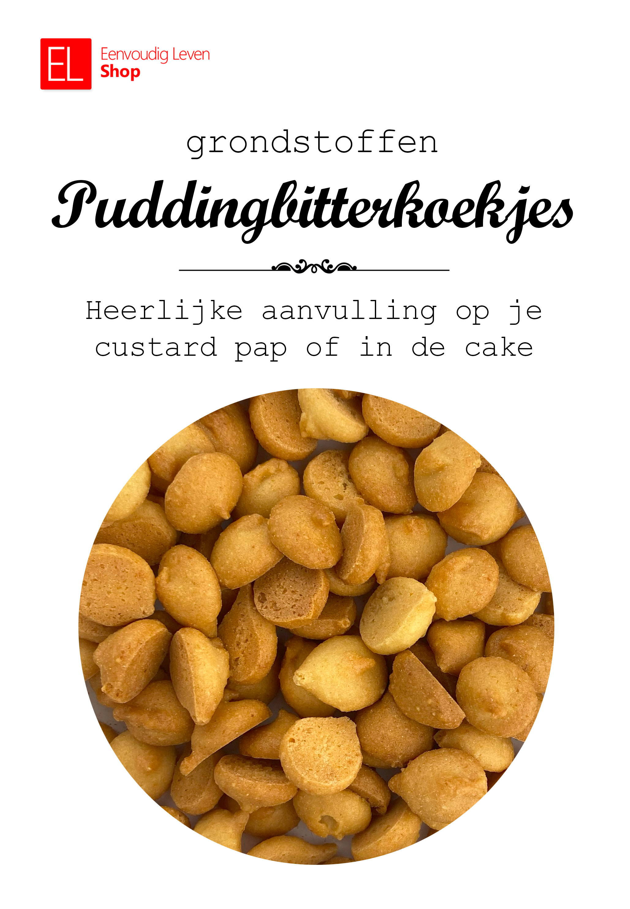 Puddingbitterkoekjes - 250 gram