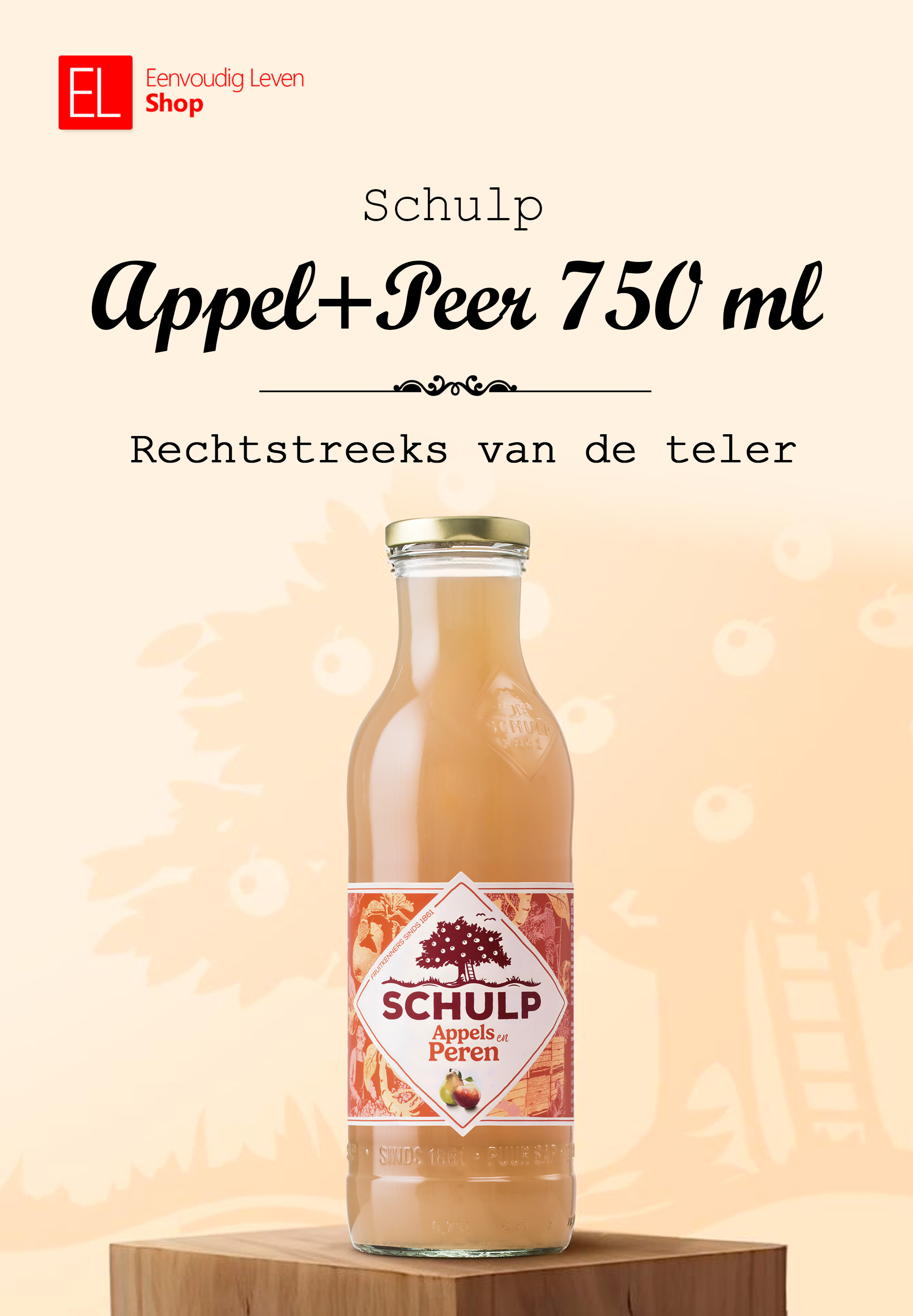 Sap - Fles 750 ml - Appel+Peer - Schulp