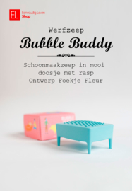 Werfzeep - Bubble Buddy - Schoonmaakzeep in mooi doosje met rasp