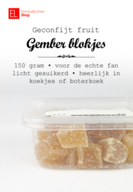 Geconfijt - gember - 100 gram