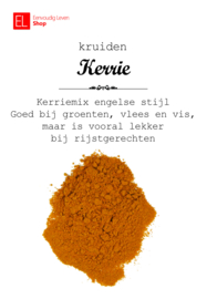Kruiden - Kerrie - engelse - e-nummervrij - 80 gram