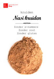 Kruidenmix - Nasikruiden - zonder zout - mengsel uit eigen keuken - 80 gram