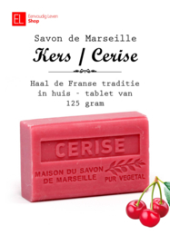 Savon de Marseille - 125 gram - Kers