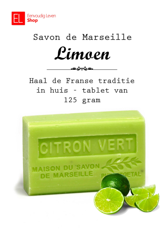 Savon de Marseille - 125 gram - Limoen