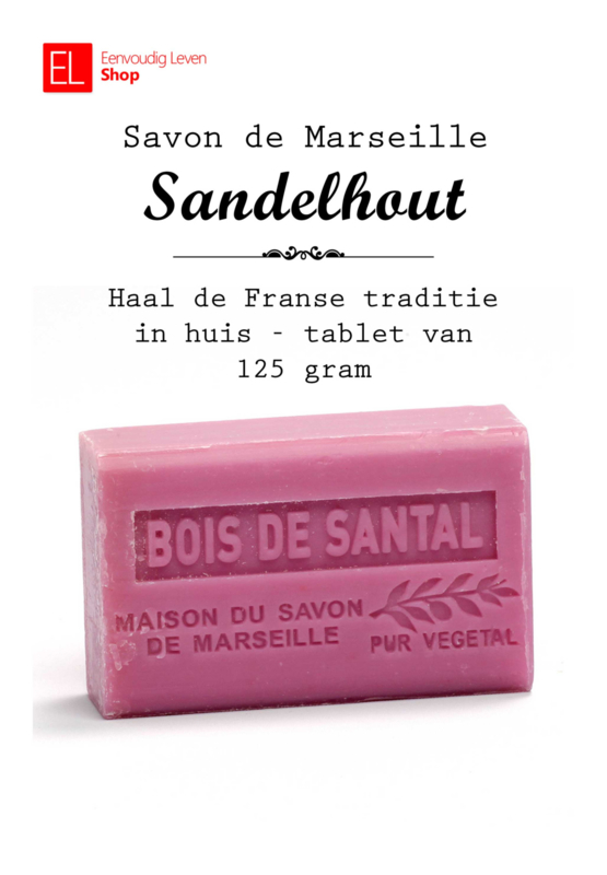 Savon de Marseille - 125 gram - Sandelhout
