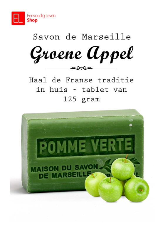Savon de Marseille - 125 gram - Pomme Verte - Groene Appel