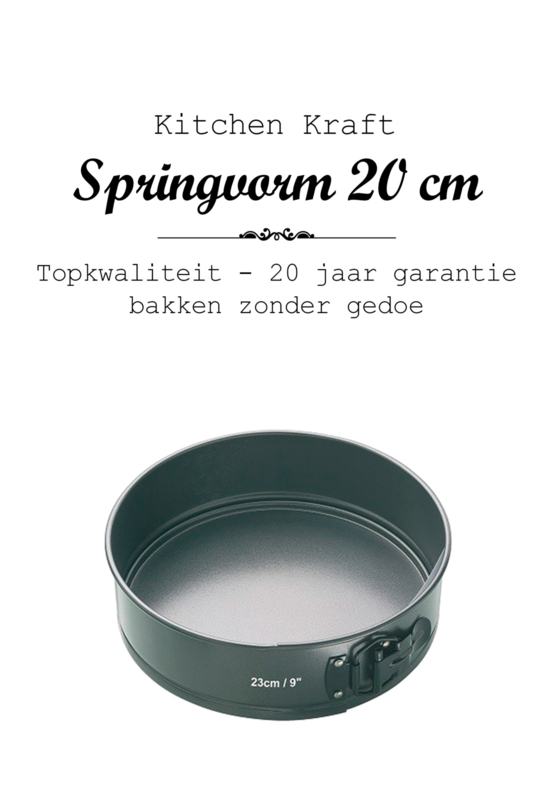 Bakvorm - Springvorm - 20 - 20 jaar garantie! | Keukenspullen Eenvoudig Shop