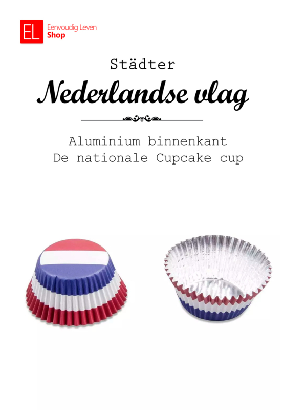 Cups - cupcake - Städter - Nederlandse vlag - 50 stuks