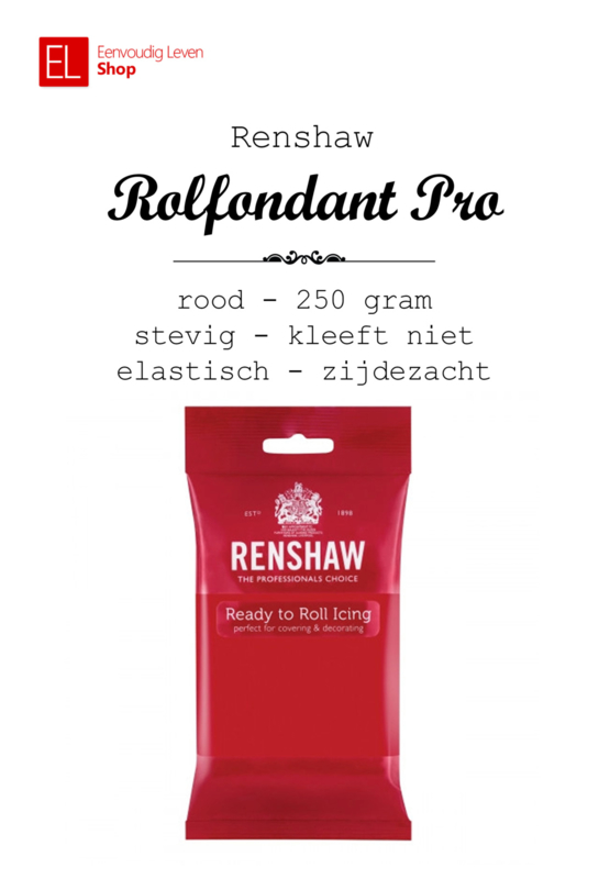 Rolfondant - Renshaw - 250 gram - Rood