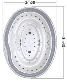 Oval commercial spa whirlpool 3m43