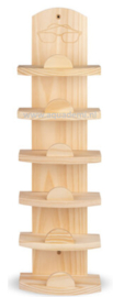 Brillenhouder hout voor 6 brillen