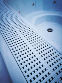 Overflow grating 245mm white 22mm