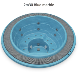 Spa bad met overloopgoot 2m30 rond