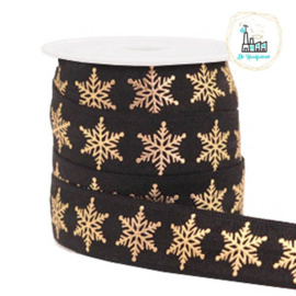 Elastisch lint snowflake Black