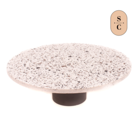 Taart Standaard Zwart Bruin Ecru Terrazzo