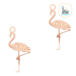 Hangers bohemian flamingo Rosegold 20 mm x 5 mm