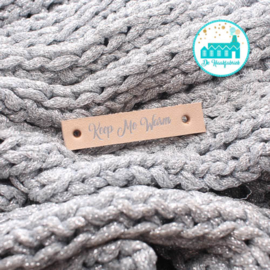 Keep me Warm Sierlijke Letter Naturel 1 cm Zilver letters