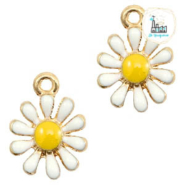 Daisy Bedel 15 mmx 11 mm geel wit