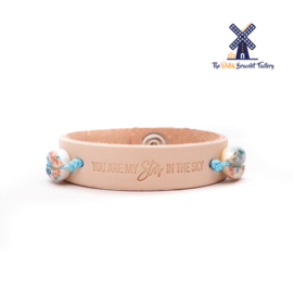 Leren Armband You are my Star in The Sky 005