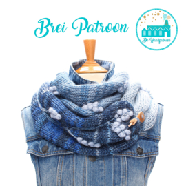 Brei Patroon Colsjaal Stardust Blauw & Roze