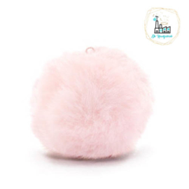 Pompon kunstbont  3,5 cm doorsnede Roze