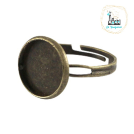 Metalen ring voor stipsteentje 12mm Brons
