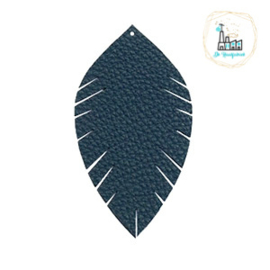 Imi leer hangers leaf Blauw Small