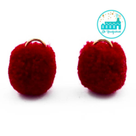 Mini Pompons 15 mm Dark Red