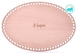 HOUTEN TASBODEM ROND GEPERFOREERD OVAAL 30 x 20 CM