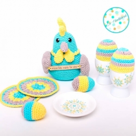 Crochet Pattern Easter Eggs & Egg Cups