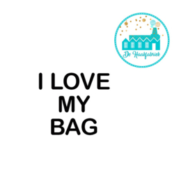 Big Labels 8 cm x 3 cm 'I LOVE MY BAG'