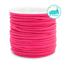 Koord Elastiek Fuchsia/ Roze 1 meter 2,5 mm breed