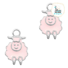 bedels schaap Zilver-Pink 16 x 10 MM