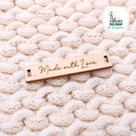 HOUTEN LABEL MADE WITH LOVE SIERLIJK