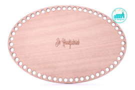 HOUTEN TASBODEM ROND GEPERFOREERD OVAAL 25 X 16 CM