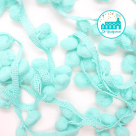 Pompon band Mint 1 meter pompon  1 cm