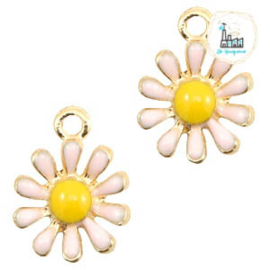 Daisy Bedel 15 mmx 11 mm geel roze