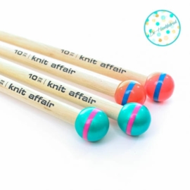 Knit Affair Knitting Needles Rebellious Green 10 mm length 35 cm