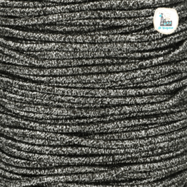 Koord Elastiek Zwart Glitter 1 meter 3 mm breed